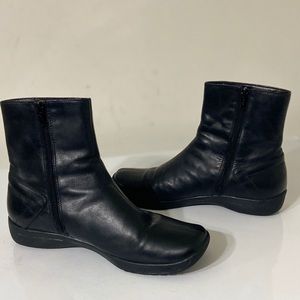Pedari Leather Upper Black Boots 7.5 ankle booties